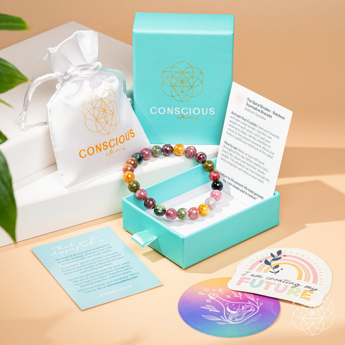 How a Rainbow Tourmaline Bracelet Can Help You Ground Yourself When Your Mind Won’t Stop