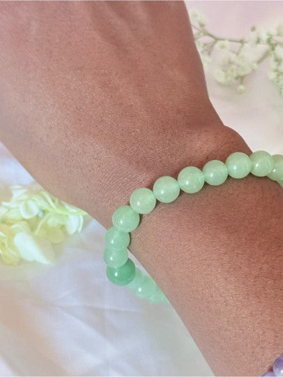 Green Aventurine Crystal Bracelet | Luck Abundance Gemstone Jewelry