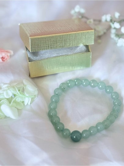 Green Aventurine Crystal Bracelet | Luck Abundance Gemstone Jewelry