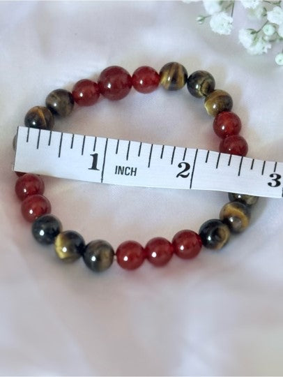 Carnelian & Tiger’s Eye Crystal Bracelet | Confidence Gemstone Jewelry