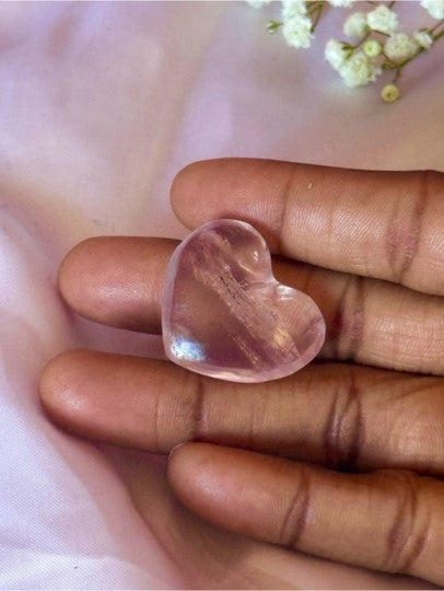 Small Rose Quartz Crystal Heart | Self Love Pocket Stone Spiritual Gift