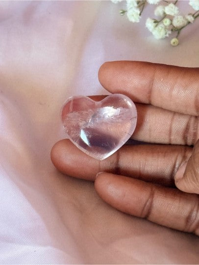 Small Rose Quartz Crystal Heart | Self Love Pocket Stone Spiritual Gift