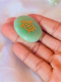Green Crystal Turtle Totem Stone | Carved Pocket Worry Stone Gift