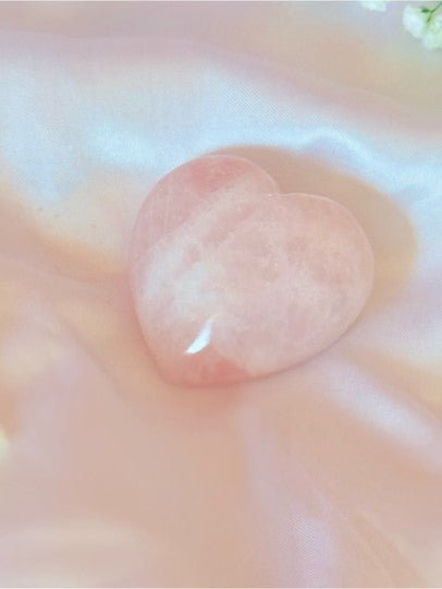 Large Rose Quartz Crystal Heart | Self Love Pink Crystal Palm Stone