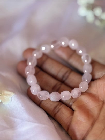 Rose Quartz Crystal Bracelet | Self Love Pink Gemstone Jewelry
