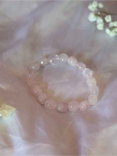 Rose Quartz Crystal Bracelet | Self Love Pink Gemstone Jewelry
