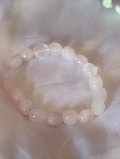 Rose Quartz Crystal Bracelet | Self Love Pink Gemstone Jewelry