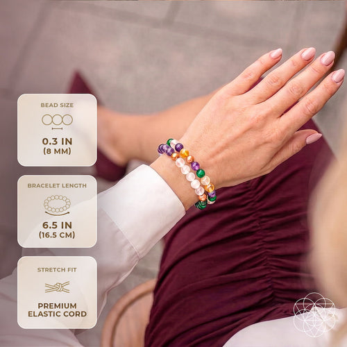 Powerhouse of Wealth Manifestation - Crystal Quartet Bracelet Set