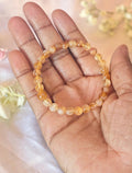 Citrine Crystal Bracelet 6mm, Natural Gemstone, Abundance Jewelry Gift