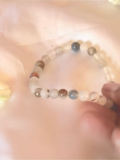 Labradorite & Rose Quartz Crystal Bracelet | Love Intuition Gemstone
