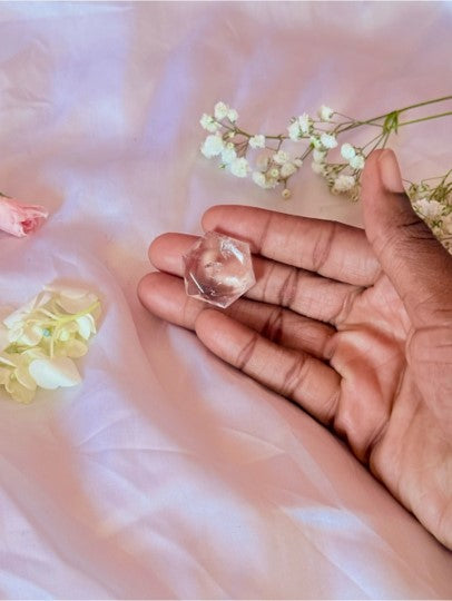 Clear Quartz Crystal Star | Natural Pocket Stone Manifestation Crystal