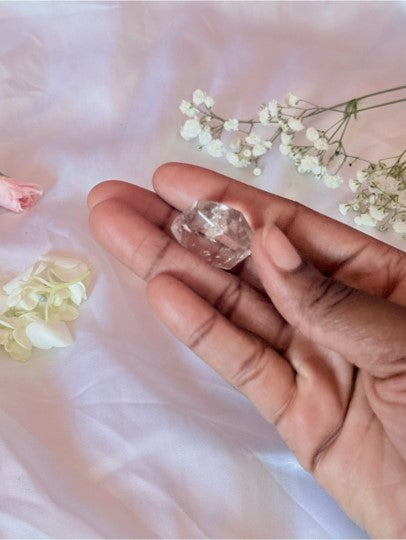Clear Quartz Crystal Star | Natural Pocket Stone Manifestation Crystal